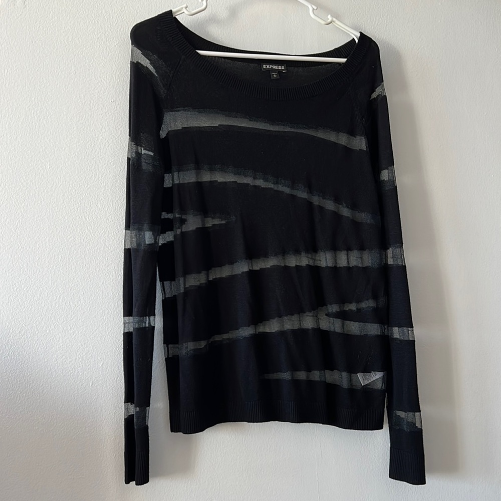 Express Small Black Long Sleeve Shirt